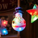 Luz navideña muñeco de nieve con ventosa — lifestyle