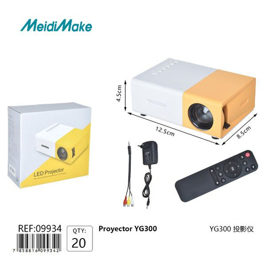Proyector LED Portátil YG300 1080p