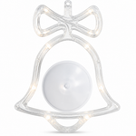 Luz LED Navideña Campana con Ventosa — fondo blanco