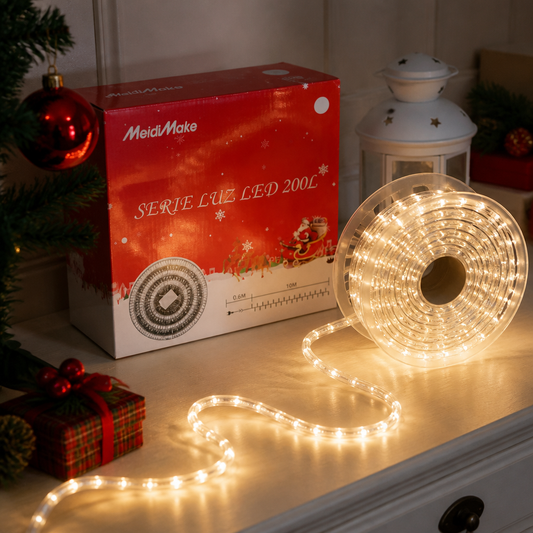 Luces Navideñas LED 200L Blancas Bandeja — lifestyle