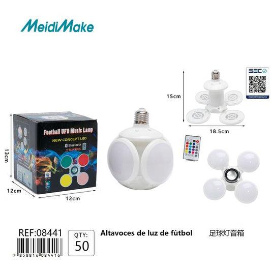 Altavoz Led Bluetooth Fútbol Multicolor