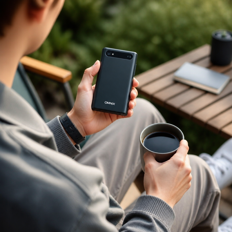 Powerbank Omnix PB7035 20000mAh — lifestyle