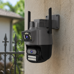 Cámara de seguridad dual con alarma — lifestyle
