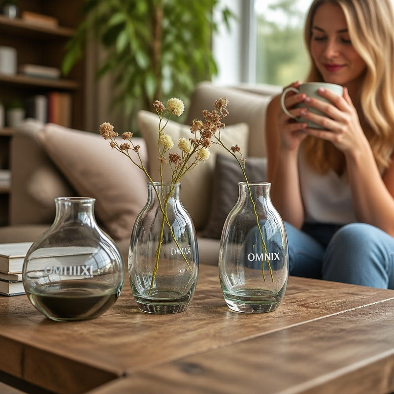 Set 3 Vasos Degradado Premium Omnix — lifestyle
