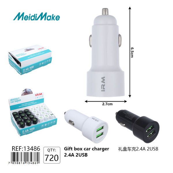 Cargador Auto Dual USB 2.4A Omnix