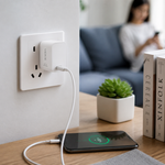 Cargador USB-C Omnix Set Completo — lifestyle