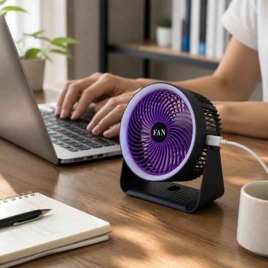 Ventilador de Escritorio RGB con Circulación — lifestyle