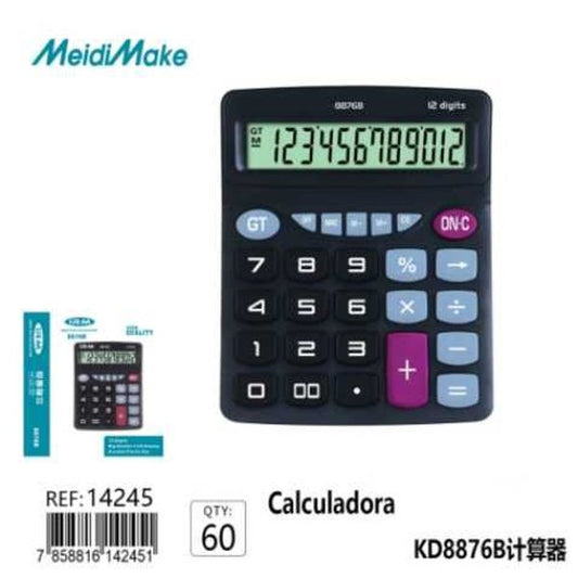 Calculadora de Escritorio 12 Dígitos Negra