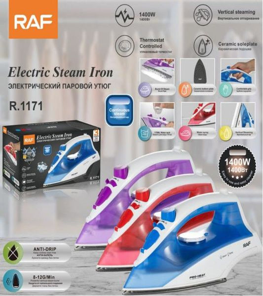 Plancha Vapor Eléctrica 1400W Thermostat