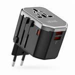 Adaptador convertidor de enchufes universal — fondo blanco