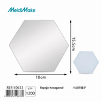 Espejo Hexagonal con Bolsa OPP — fondo blanco