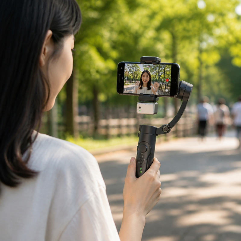 Estabilizador de Gimbal B2 con IA — lifestyle