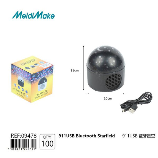 Parlante Bluetooth Starfield USB con Luces LED