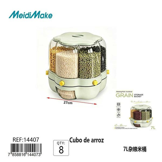 Cubo De Arroz Y Cereales 7L Omnix