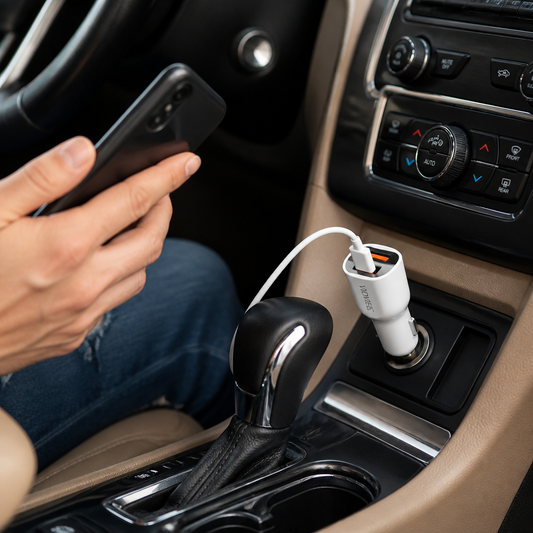 Cargador Auto Samsung V8 Triple USB — lifestyle