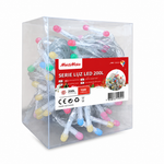 Guirnalda LED 200 luces 10m multicolor — fondo blanco