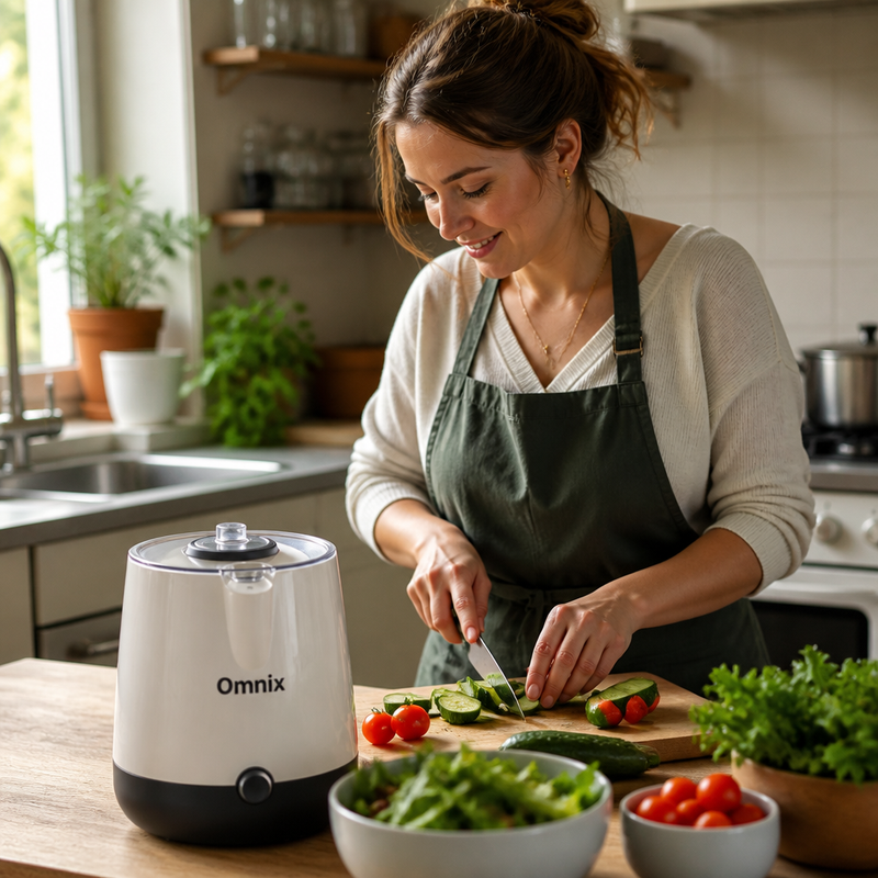 Picador Eléctrico de Vegetales Omnix — lifestyle