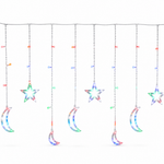 Luces navideñas 138 LED multicolores 2,5m — fondo blanco