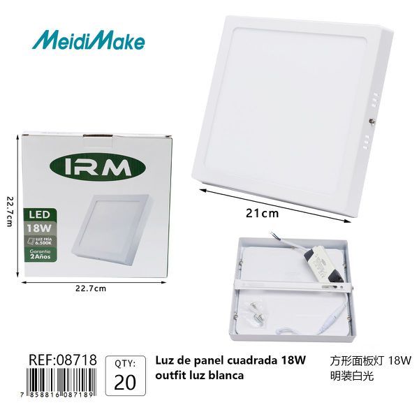 Panel Cuadrado Led 18W Blanco Frío Omnix