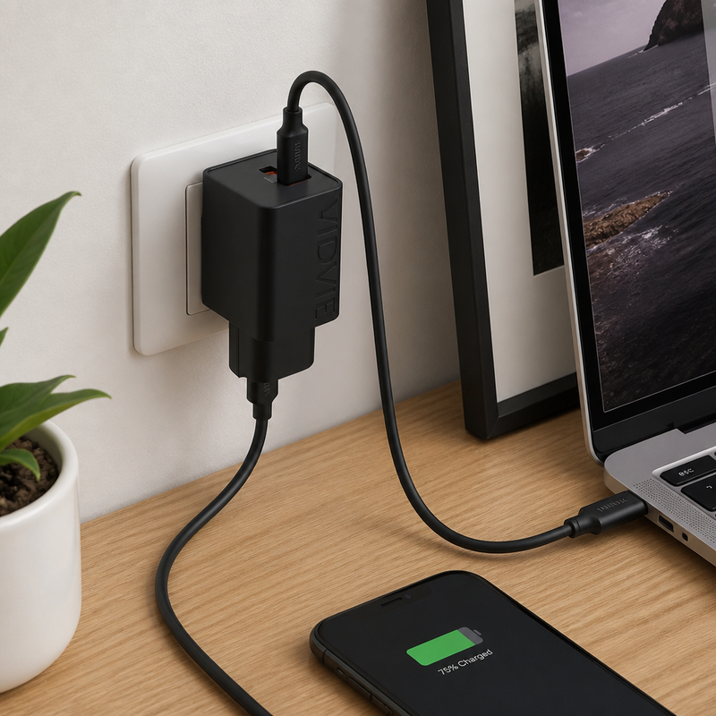Cargador USB-C PLE276 de Carga Rápida — lifestyle