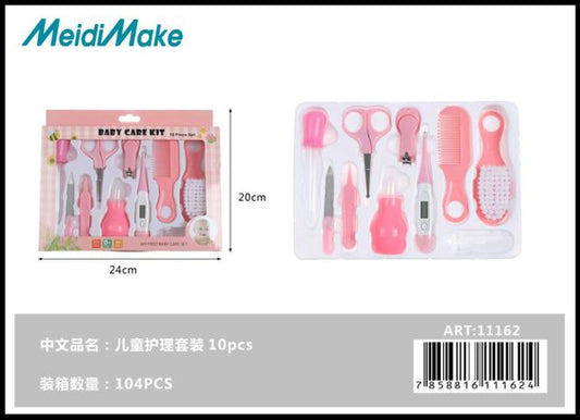 Set de Cuidado Personal Bebé 10 Piezas Rosa