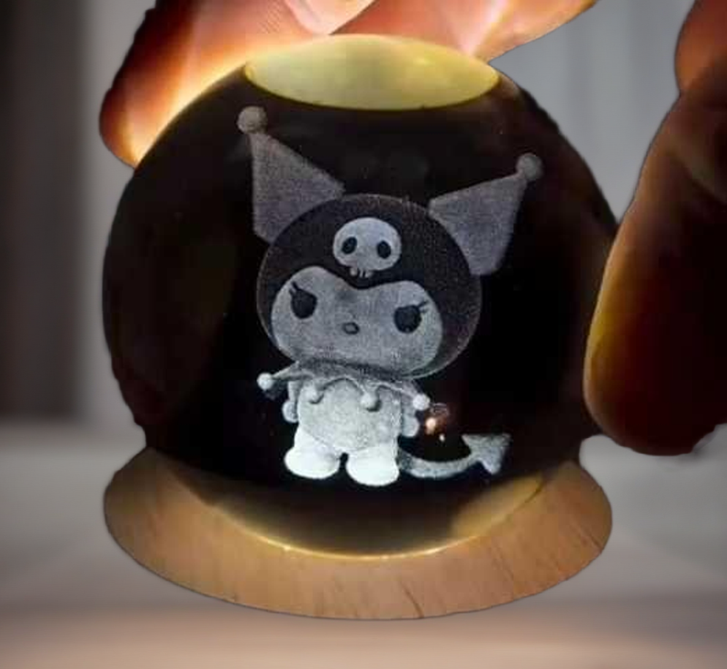 Bola de Cristal 66cm Luz Cálida Kuromi — lifestyle