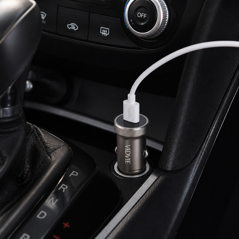 Cargador Auto USB-C 12V Omnix — lifestyle