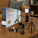 Kit Vlogging Completo Micrófono LED Trípode — lifestyle