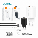 Cargador Apple iPhone Lightning Omnix — fondo blanco