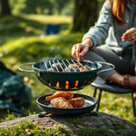 Parrilla Portátil Camping 41cm Omnix — lifestyle