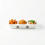 Contenedor Comida Rectangular 3 Compartimentos — white