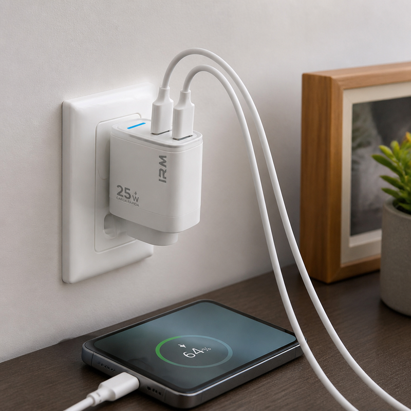 Cargador Rápido IR19 USB-C Certificado Chile — lifestyle