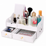 Organizador Escritorio Doble Cajón Blanco — fondo blanco