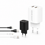Cargador iPhone con Cable Lightning Carga Rápida — fondo blanco