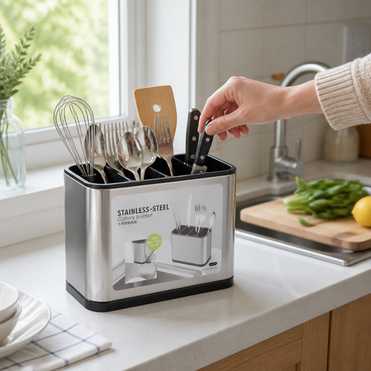 Escurridor Acero Inoxidable Omnix — lifestyle
