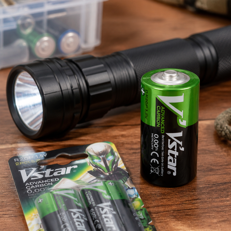 Pilas Carbón 2B D 1200mAh Pack 6 unidades — lifestyle