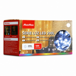 Luces navideñas LED 200 blancas 10m — fondo blanco