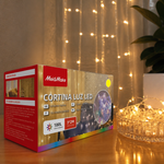 Cortina Luz LED Cascada 180 Luces Blanco Cálido — lifestyle