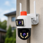 Cámara IP domo dual con alarma 12V — lifestyle
