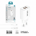 Cargador Rápido Dual USB IR22 Certificado — fondo blanco