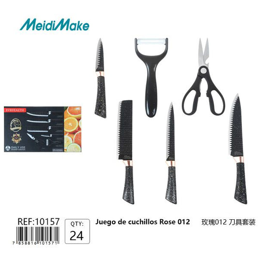 Juego de Cuchillos de Cocina Rose 012 - 6 Piezas