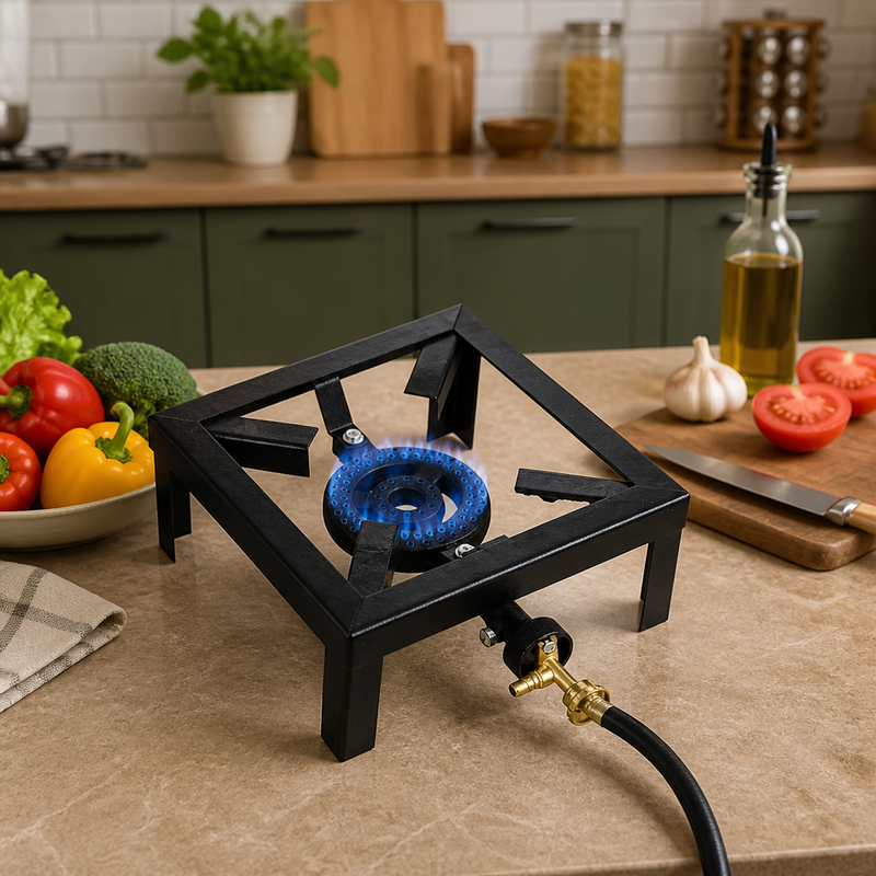 Cocina a Gas Omnix 4 Quemadores Acero Inoxidable — lifestyle