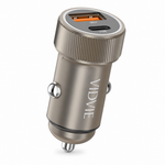 Cargador auto USB-C 30W carga rápida — fondo blanco