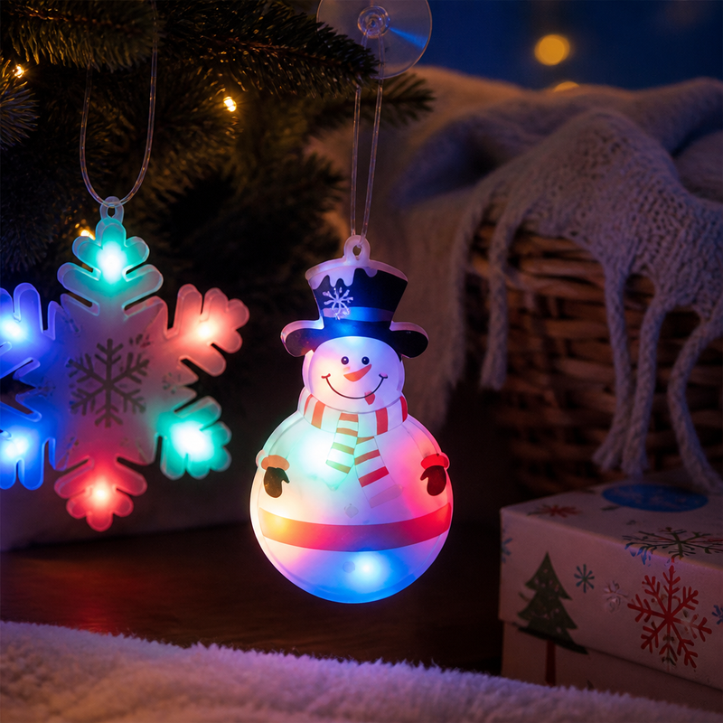 Luz Navideña Muñeco de Nieve con Ventosa — lifestyle
