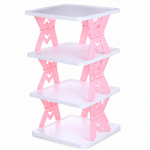 Organizador Zapatos 5 Niveles Plegable Blanco — fondo blanco