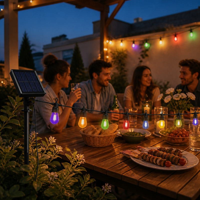 Guirnalda Solar 10m 10 Luces Multicolor — lifestyle