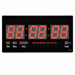 Reloj LED Digital Pared Calendario Temperatura — fondo blanco