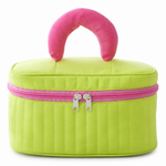 Estuche Organizador Maquillaje Rosa y Verde — fondo blanco