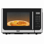 Microondas Digital 20 Litros Negro con Grill — fondo blanco