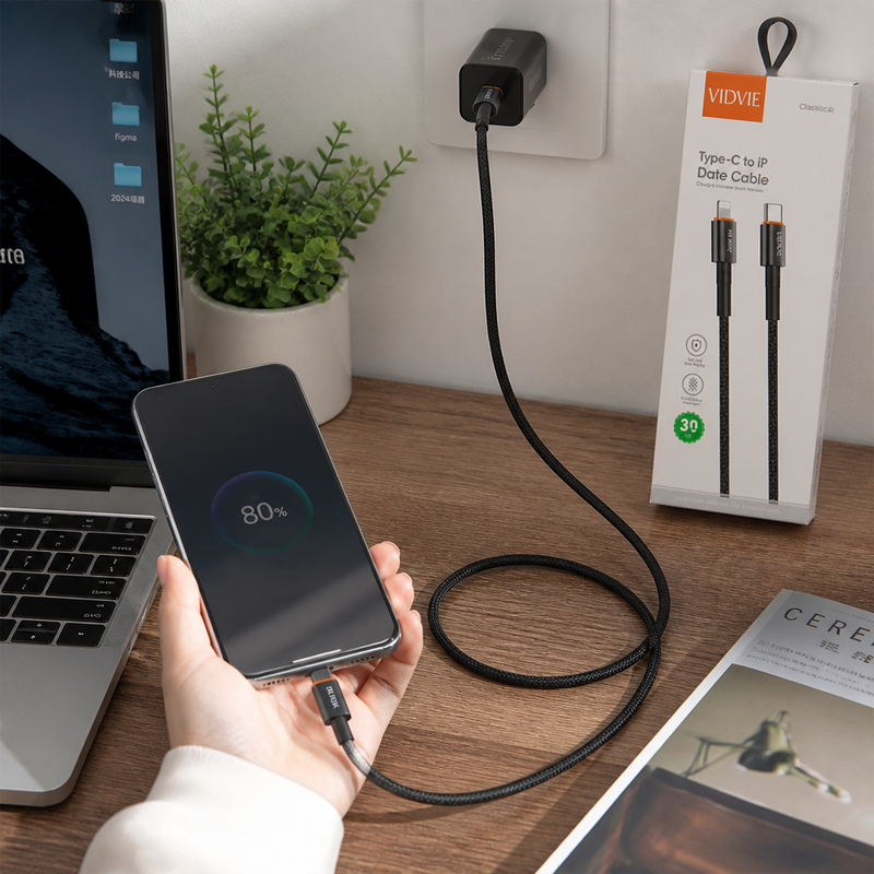 Cable Datos USB-C 30W Carga Rápida — lifestyle